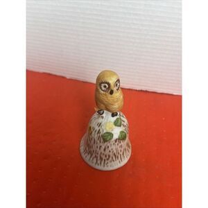 Vintage owl bell Towle Fine. Bone Ceramic Porcelain Bell. (s)